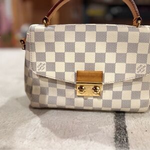 Louis Vuitton Damier Azur Bag with Gold Hardware